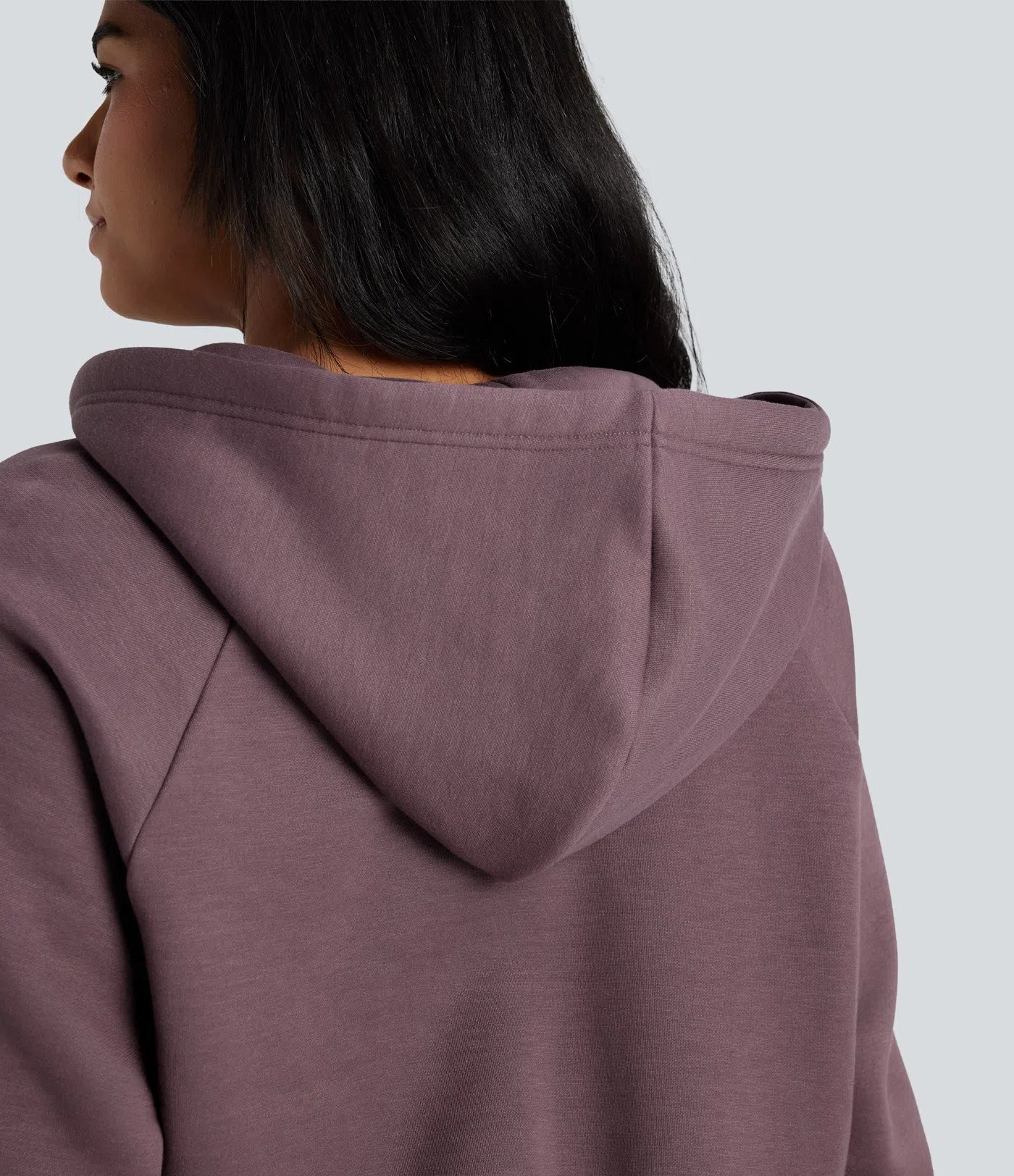 Hooded Double Zipper Oversized Fleece Casual Cotton Sweatshirt with Pockets